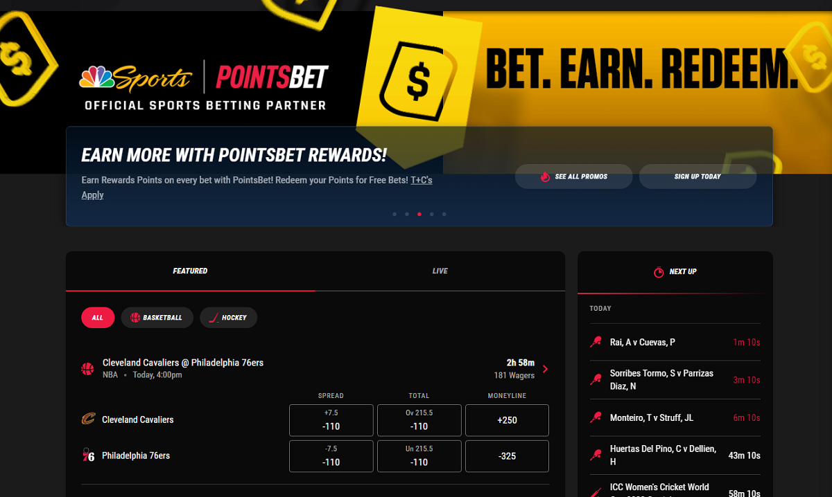 PointsBet Homepage