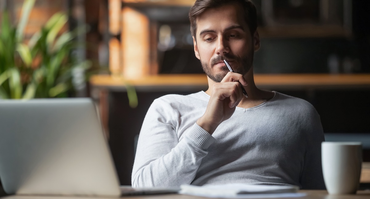 Man at desk