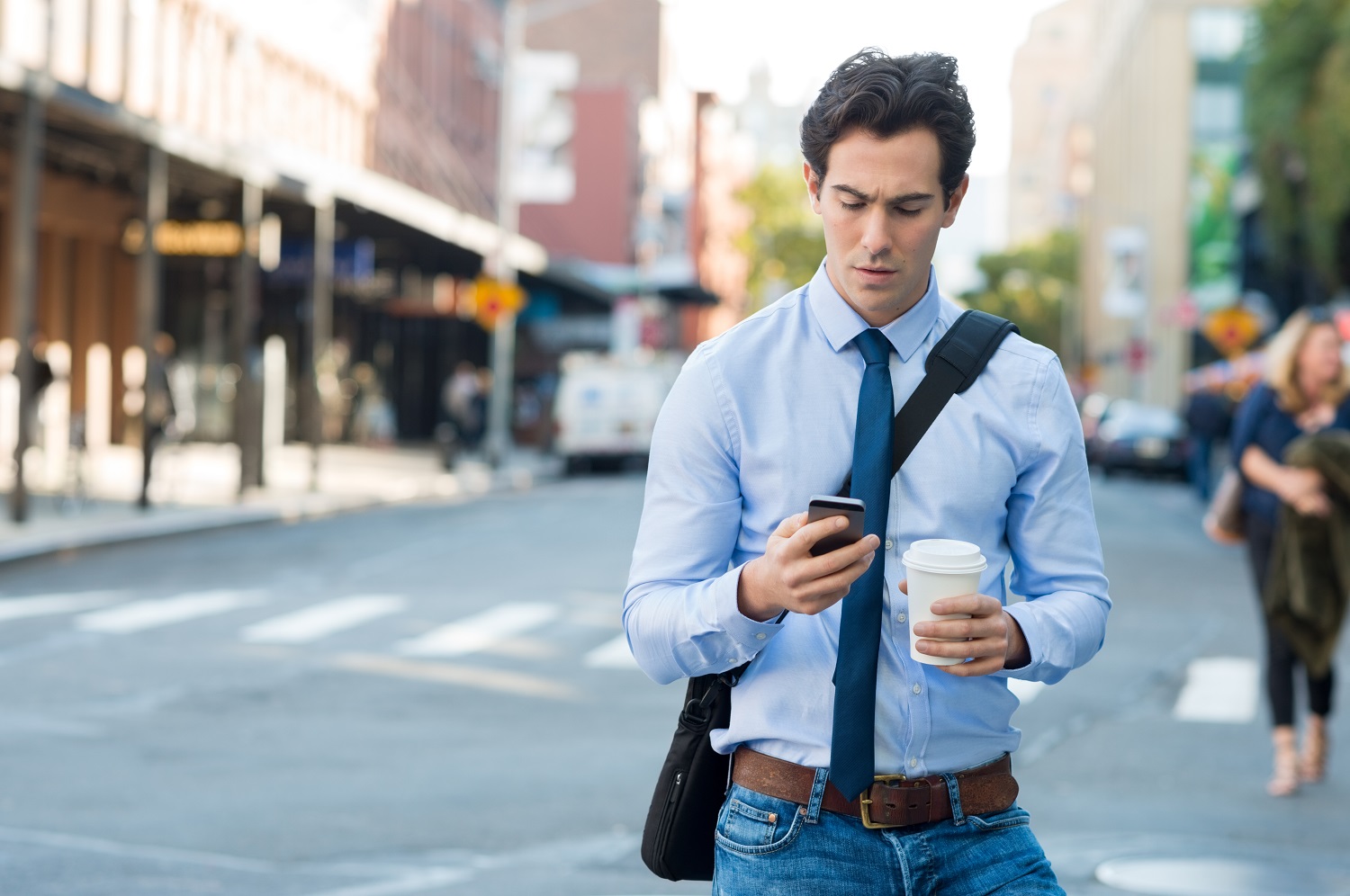 Man using phone